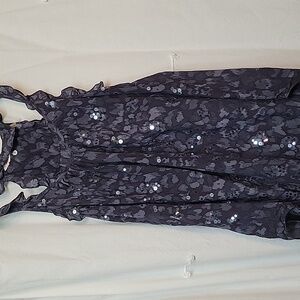 Rebecca Taylor Navy Textured Blouse